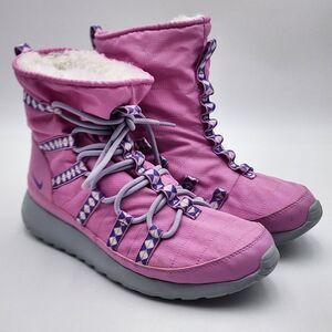 Nike Girl's Roshe One Hi Boots‎ Sneakerboots 654492-500 Size 6.5Y Lilac Purple